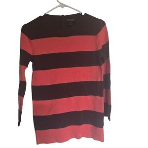 Banana Republic Womens Cotton Cashmere Striped Pink Sweater Size Large